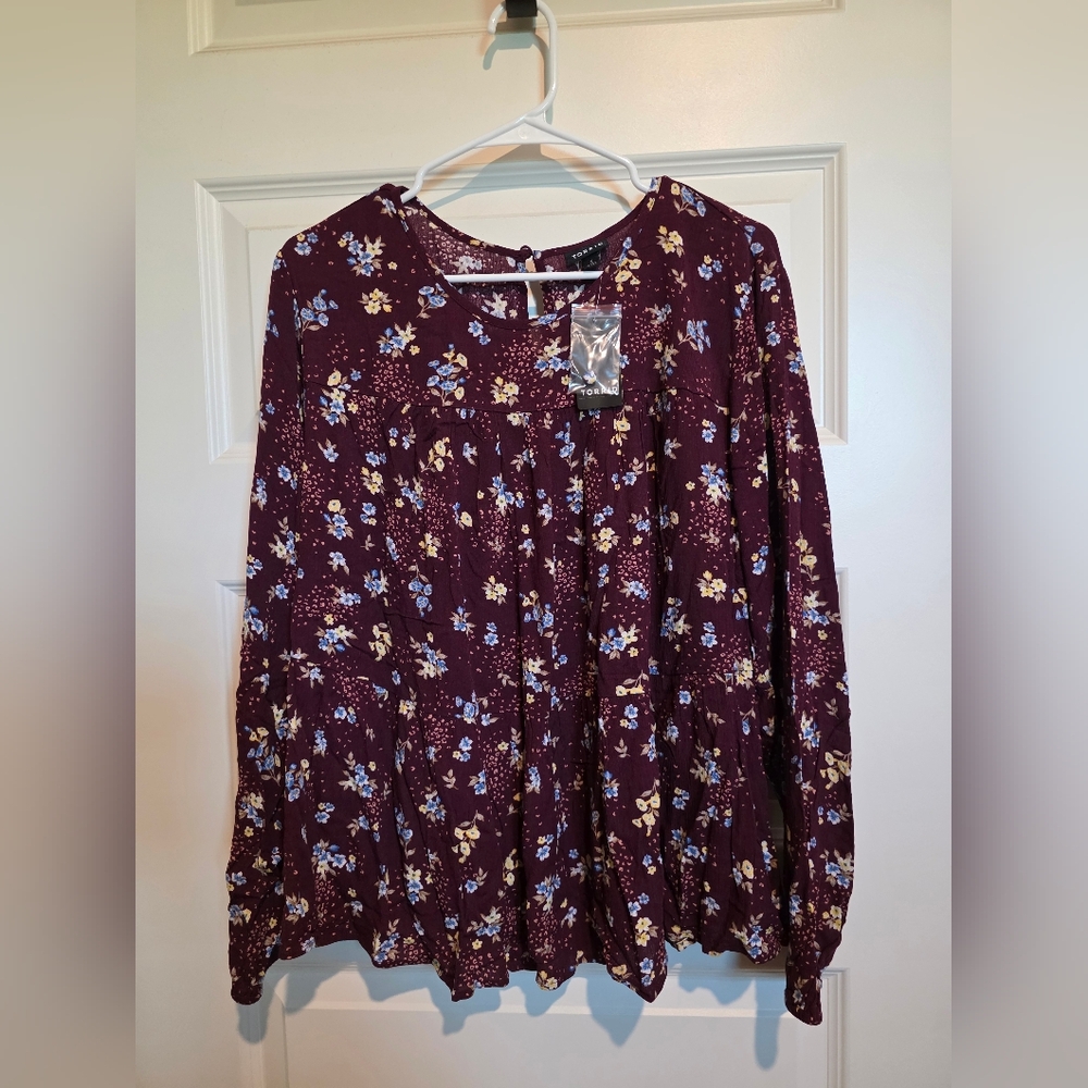 Torrid Purple and Blue Blouse